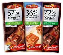 Шоколад без сахара - уникальный продукт кондитерской фабрики "Победа"