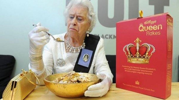 В честь Елизаветы ІІ выпущен роскошный завтрак из хлопьев