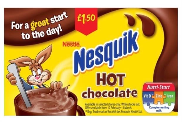 Компании Nestle запретили рекламировать Nesquik как "прекрасное начало дня"
